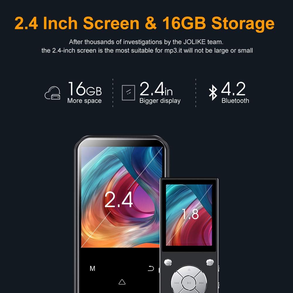 Crаzу Dеаlѕ 32G MP3 Player Bluetooth 5.0, Full Touch Screen HiFi Lossless MP3 Music Player, Line-in Speaker, with line Recorder, FM Radio, Support up to 128 GB (Black)