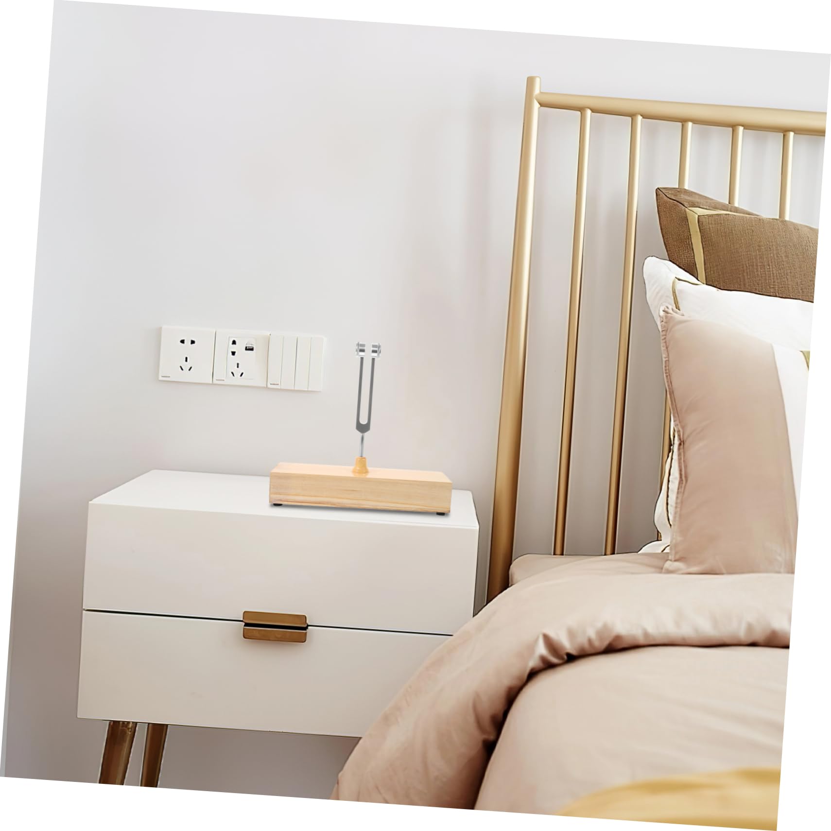 HANABASS 1Set Tuning Fork with Wooden Voice Box and Mallet Frequency for Relaxation and Meditation Portable Design for Stress Reduction and Focus Enhancement