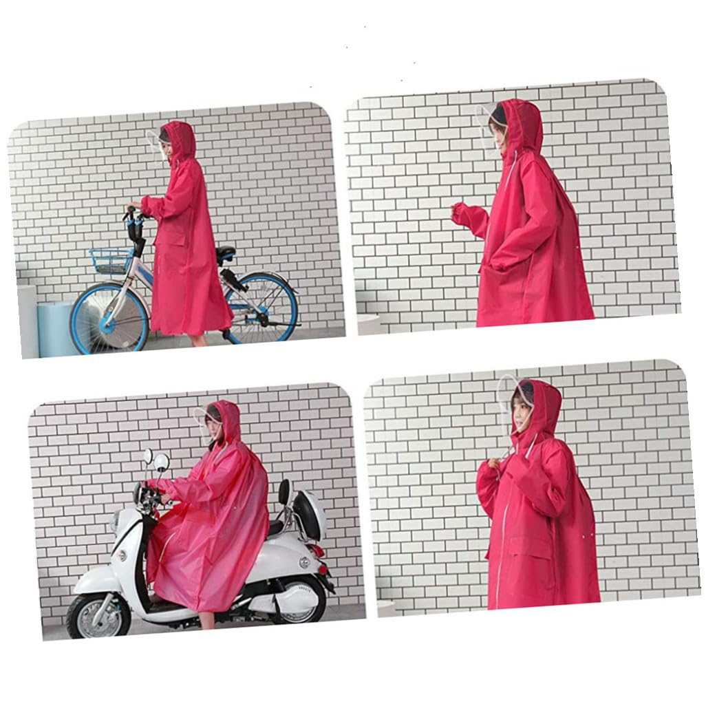 minkissy Regenmantel Für Erwachsene Mit Kapuze Regenponchos Für Erwachsene Tragbarer Regenmantel Black