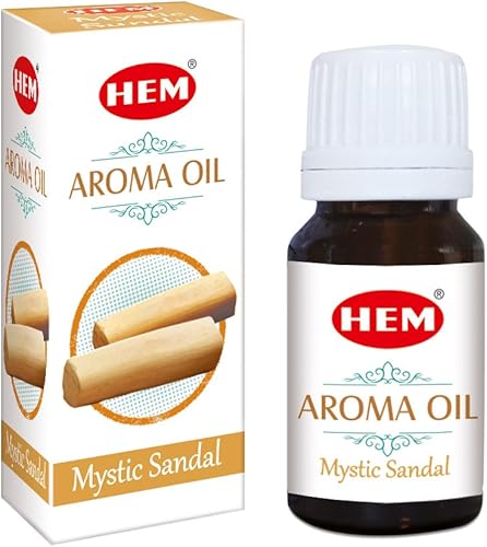 HEM Mystic Sandal Aroma Oil  Fragancia fresca y duradera  Utilizado en difusor, popurrí y fragancia de habitación, 0.3 fl oz
