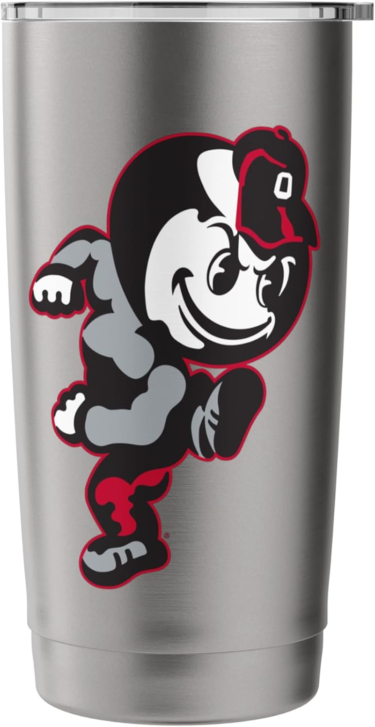 Ohio State Buckeyes Vintage Brutus Officially Licensed Stainless Steel Insulated Tumbler - Image 3