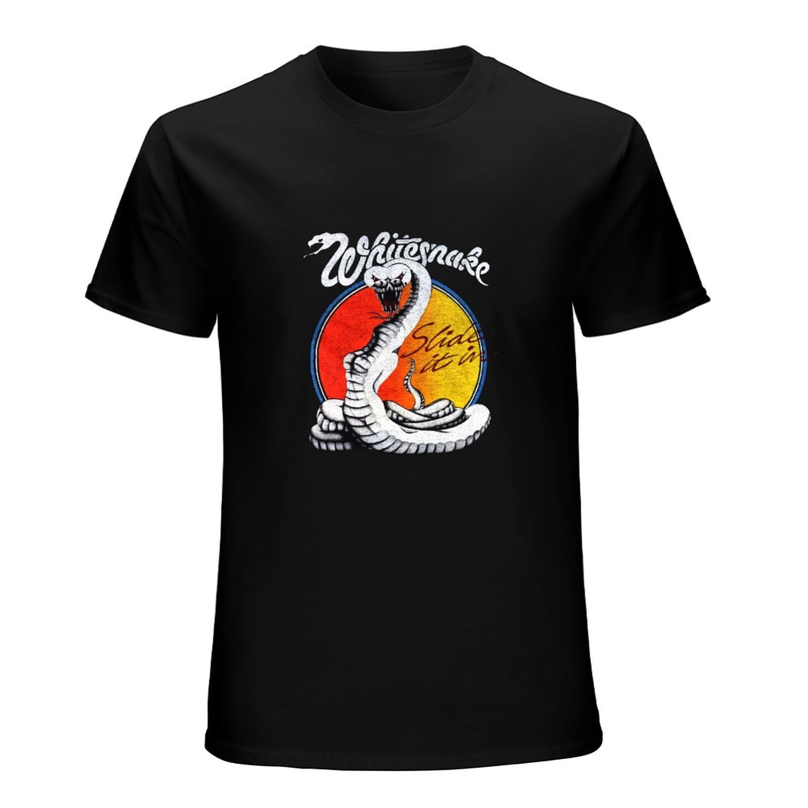 Basic Diary Unisex Black Whitesnake Slide It In Tour Concert T-Shirt Mens Tees Xxl