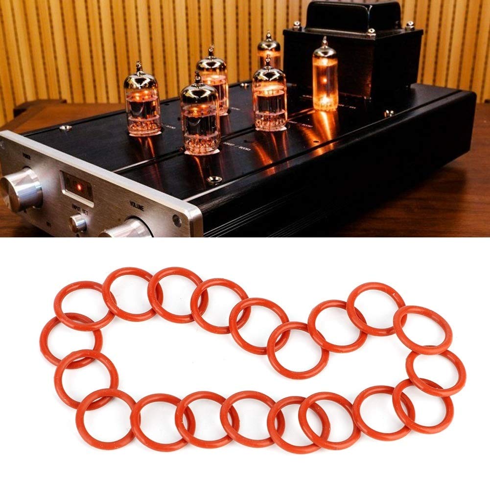 Broco 20pcs Tube Damper Anneaux en silicone for 12AX7 Fit 12AU7 12AT7 12BH7 EL84