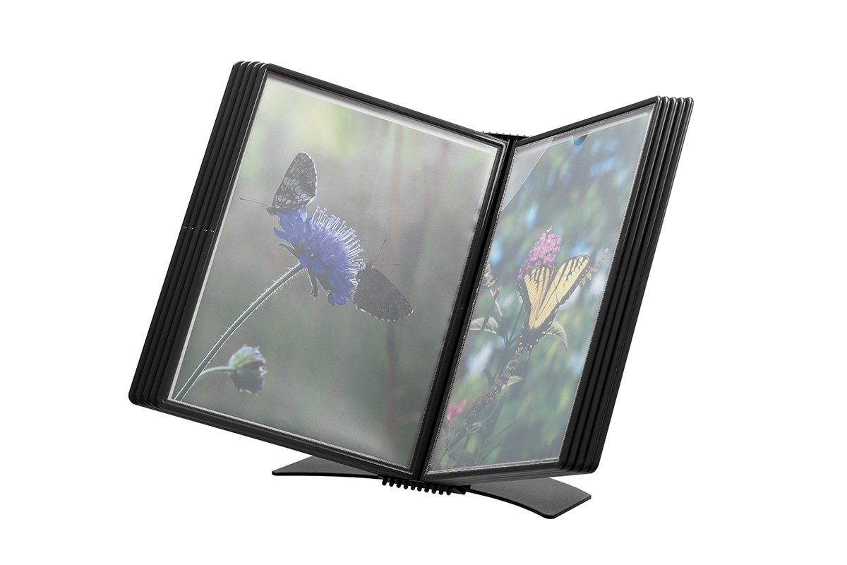 Jalema 7968419 Flex-o-Frame Büroständer Premium, inklusiv 10 Sichttaschen A4, schwarz