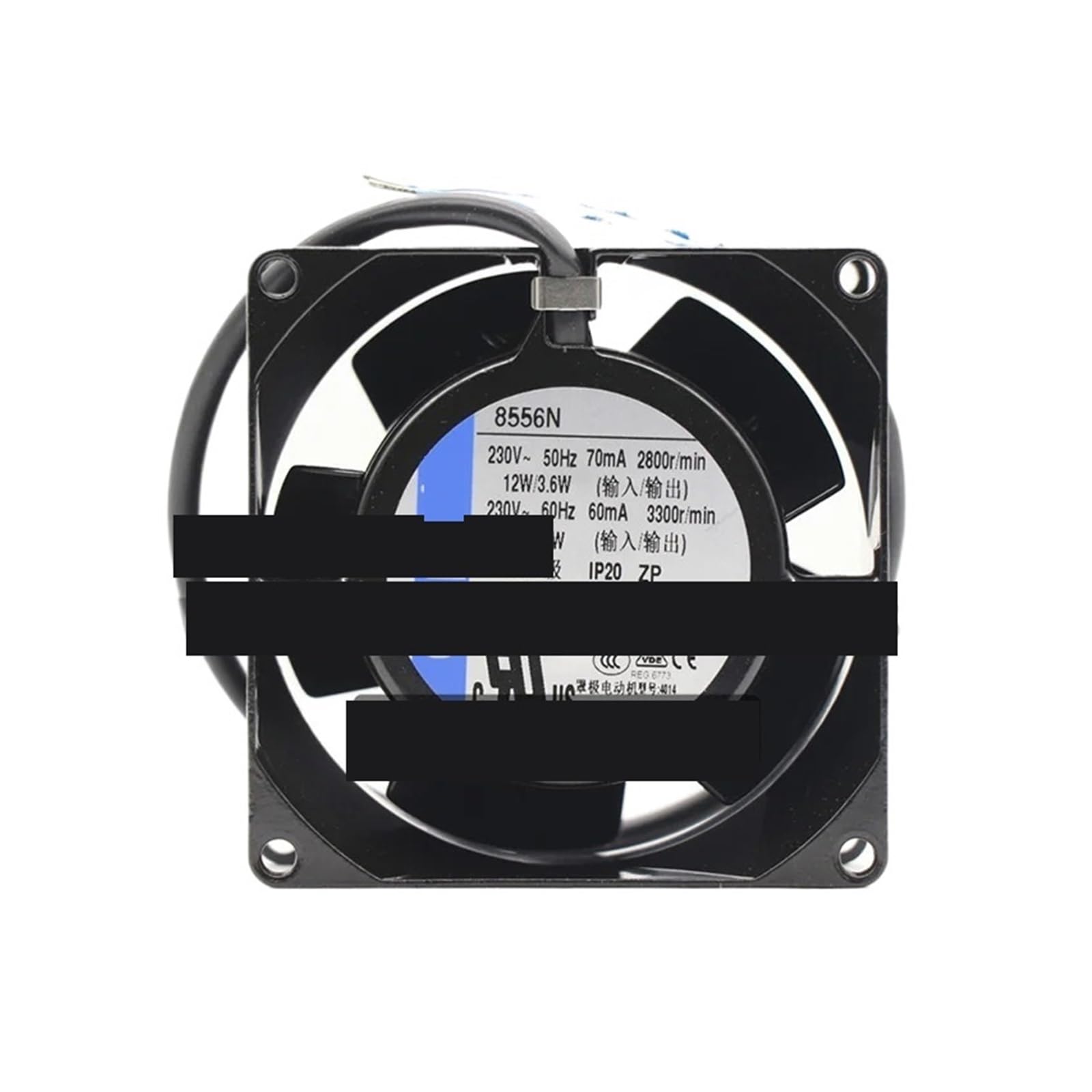 BRODEFUP 8556N 230V AC 80X80X38mm 8038 8cm 12W 29.4CFM 2800RPM IP20 Chassis Cabinet Control Cabinet Axial Cooling Fan