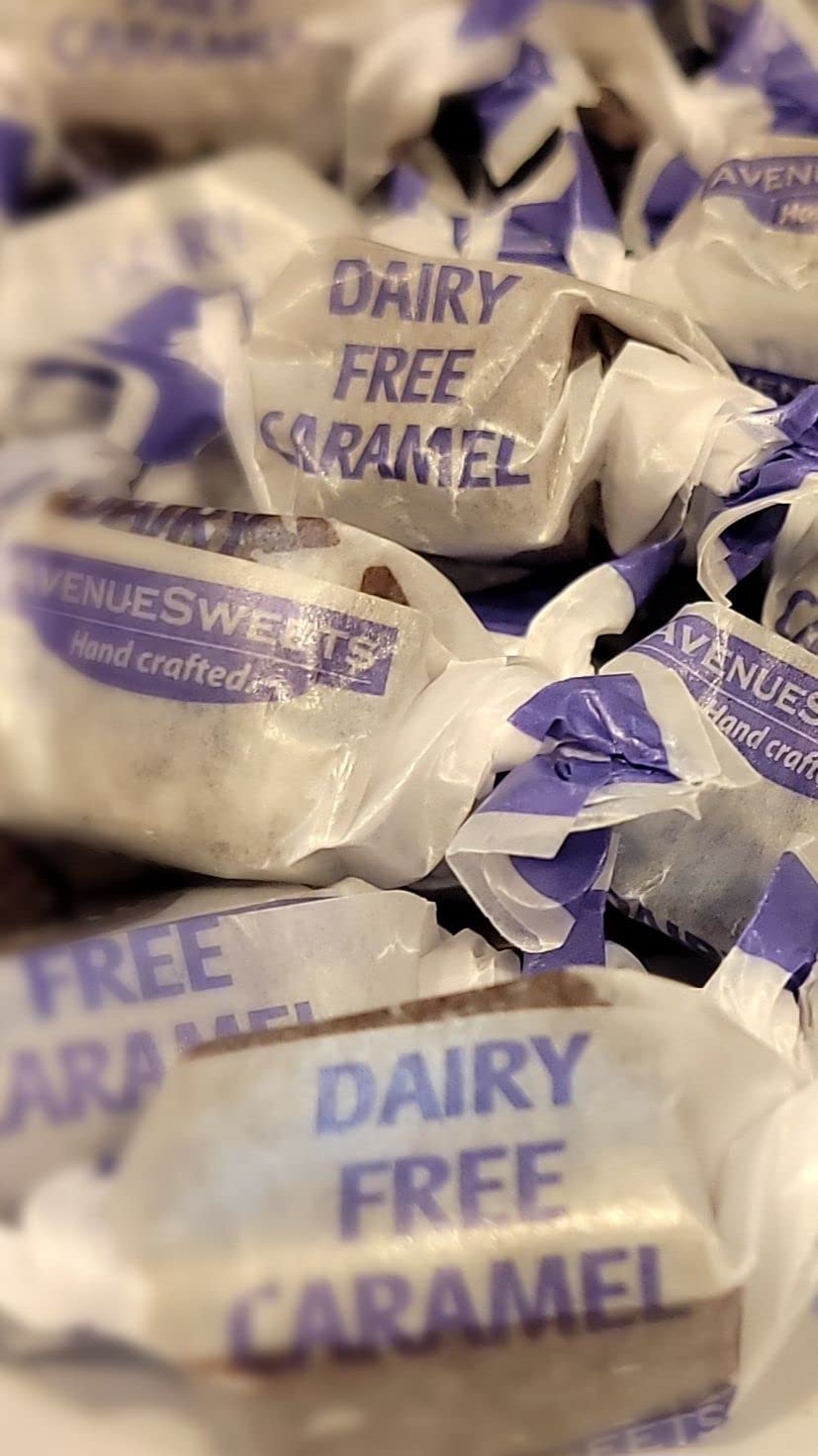 AvenueSweets - Handcrafted Organic Dairy Free Vegan Individually Wrapped Soft Caramels - 5 lb Box - Sea Salt Chocolate