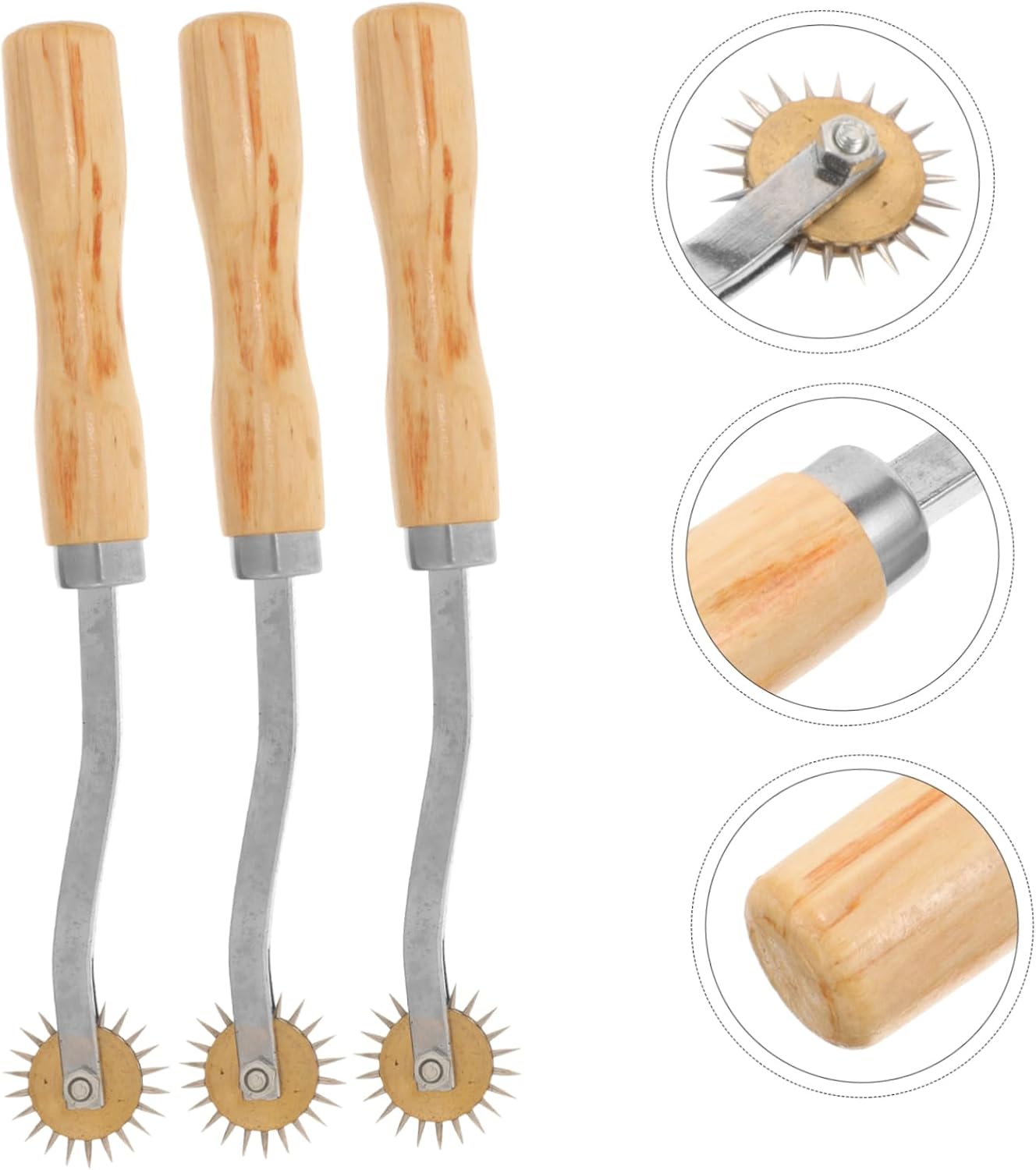 Veemoon Tracing Wheel for Sewing Patterns 4Pcs Needle Point Wheel Set Portable DIY Leather Crafting Tools