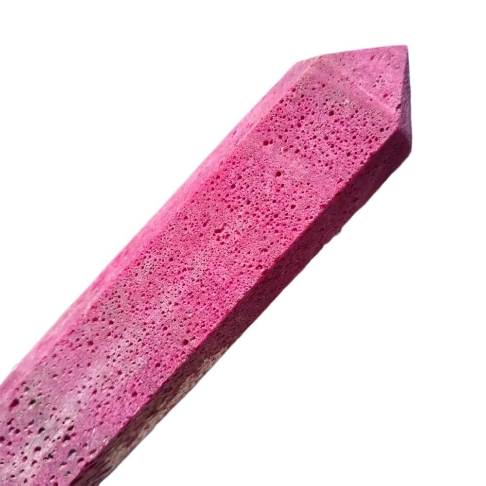AARTERZZA 1pc 900-1000g Ruby Obelisk Quartz Crystal Ore Pillar Demagnetization Tower