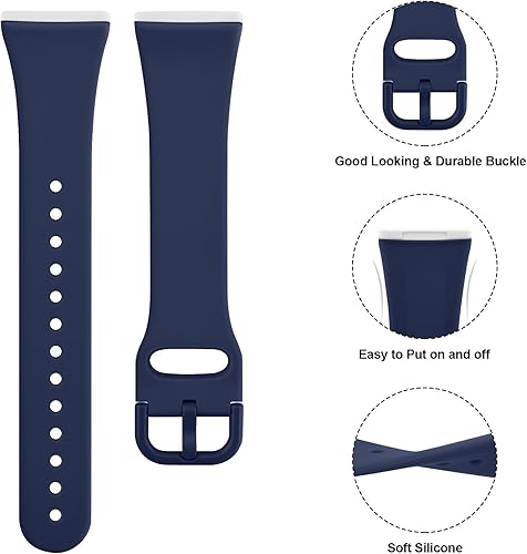 Miniatura 6 de Tobfit Correas deportivas delgadas compatibles con Fitbit Versa 4, Fitbit Versa 3, bandas Sense  Fitbit Sense 2 correas de reloj para mujeres y