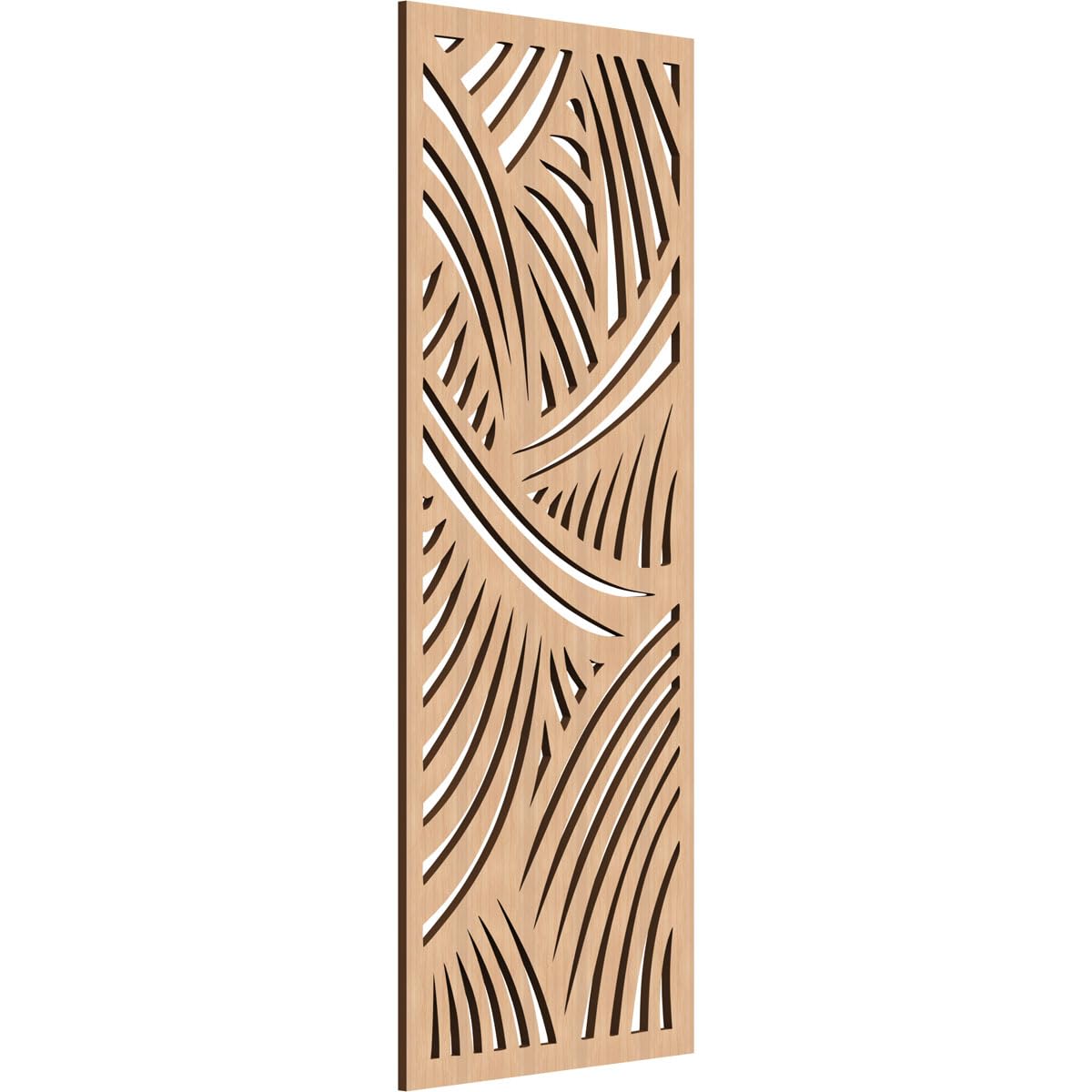 17 3/8"W x 44 3/8"H x 3/8"T Chester Decorative Fretwork Wood Wall Panels, Hickory