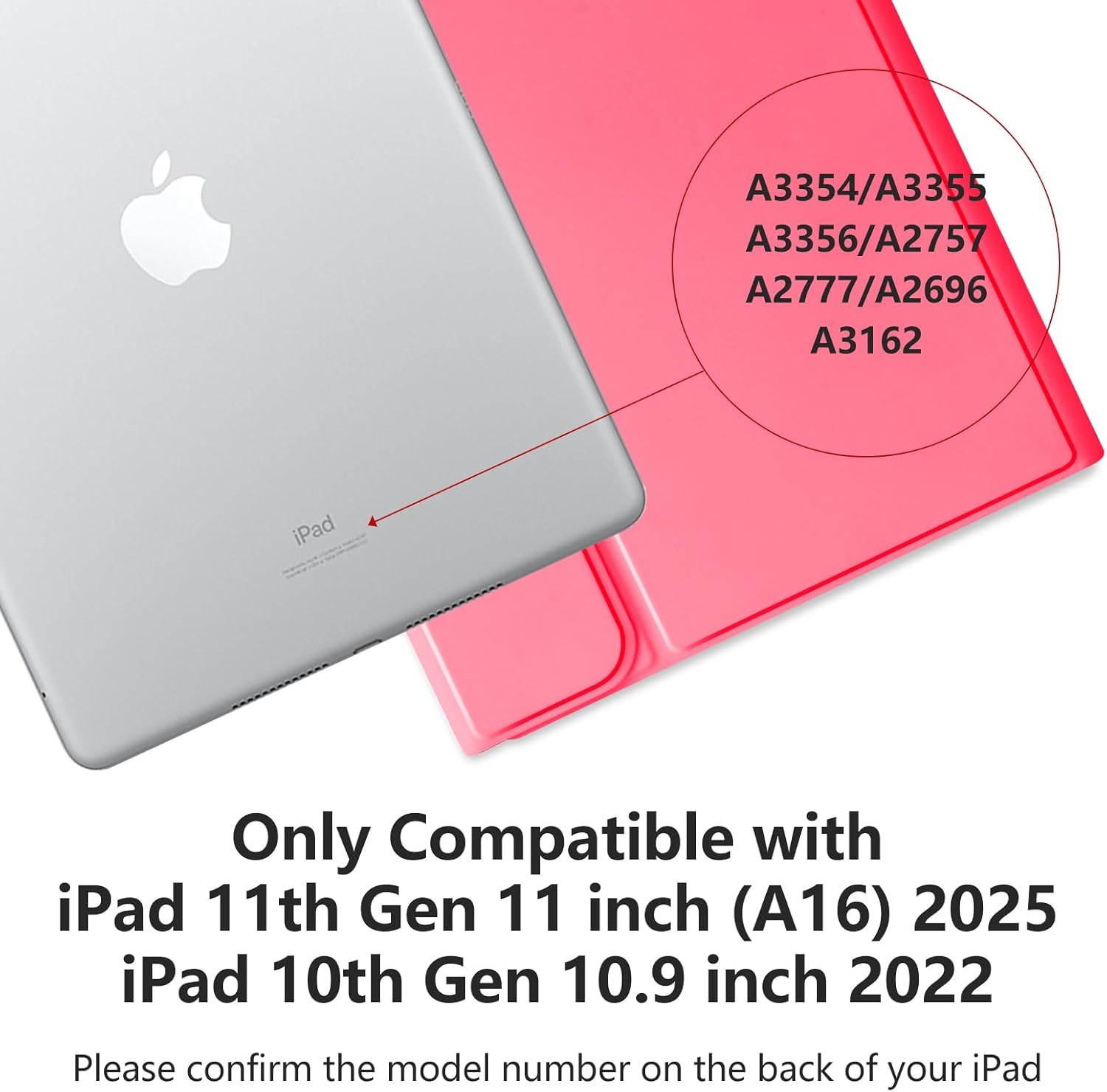 MMK iPad 10th Generation Case With Keyboard 10.9 Inch (A2757/A2777), Backlit BT Keyboard & Pencil Holder - Watermelon