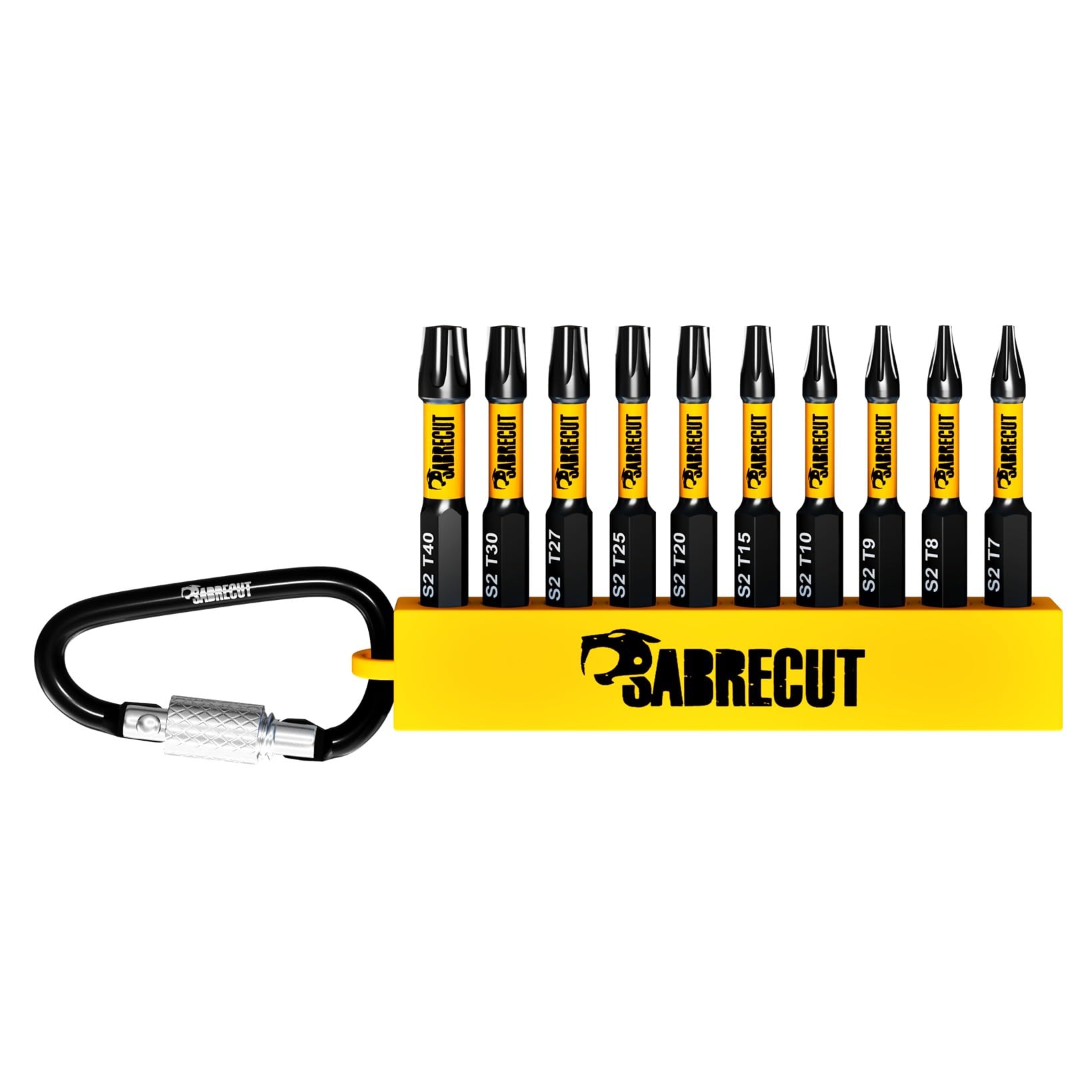 SabreCut 10pcs 50mm Mixed Torx Magnetic Impact Drill Driver Screwdriver Bits