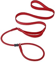 Vista 16 de Correa antideslizante para perro, correa de entrenamiento para perros con doble asa, correa antideslizante de cuero suave y collar, correa de nailon