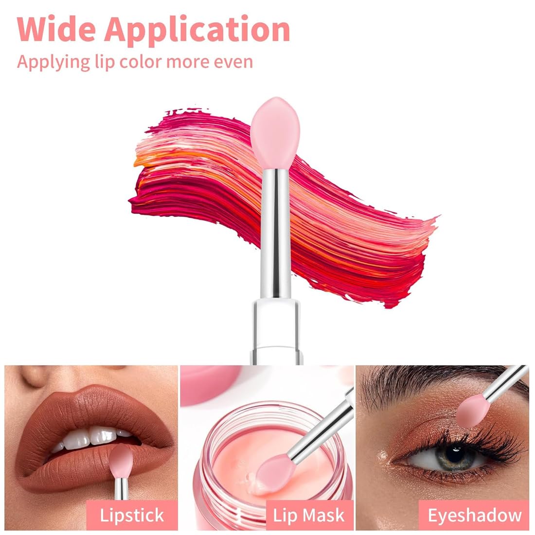 33pc Pennelli Morbidi per Labbra, Applicatori in Silicone, per labbra applicatori, per labbra per la cura delle labbra, Ideali per Rossetto e Cosmetici