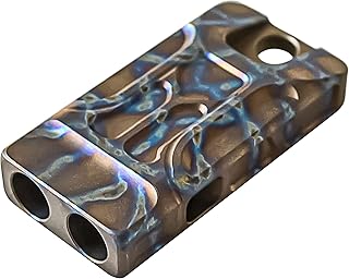 WANERSEN Apito de sobrevivência de emergência de titânio com colar, apito de segurança alto até 120 decibéis para sobrevivência de emergência, salva-vidas, acampamento, caminhada, caça e treinamento de animais de estimação