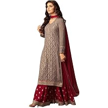 Ziya Indian Pakistani Dresses for Women Palazzo Style Embroidered Salwar Kameez Suit 47001