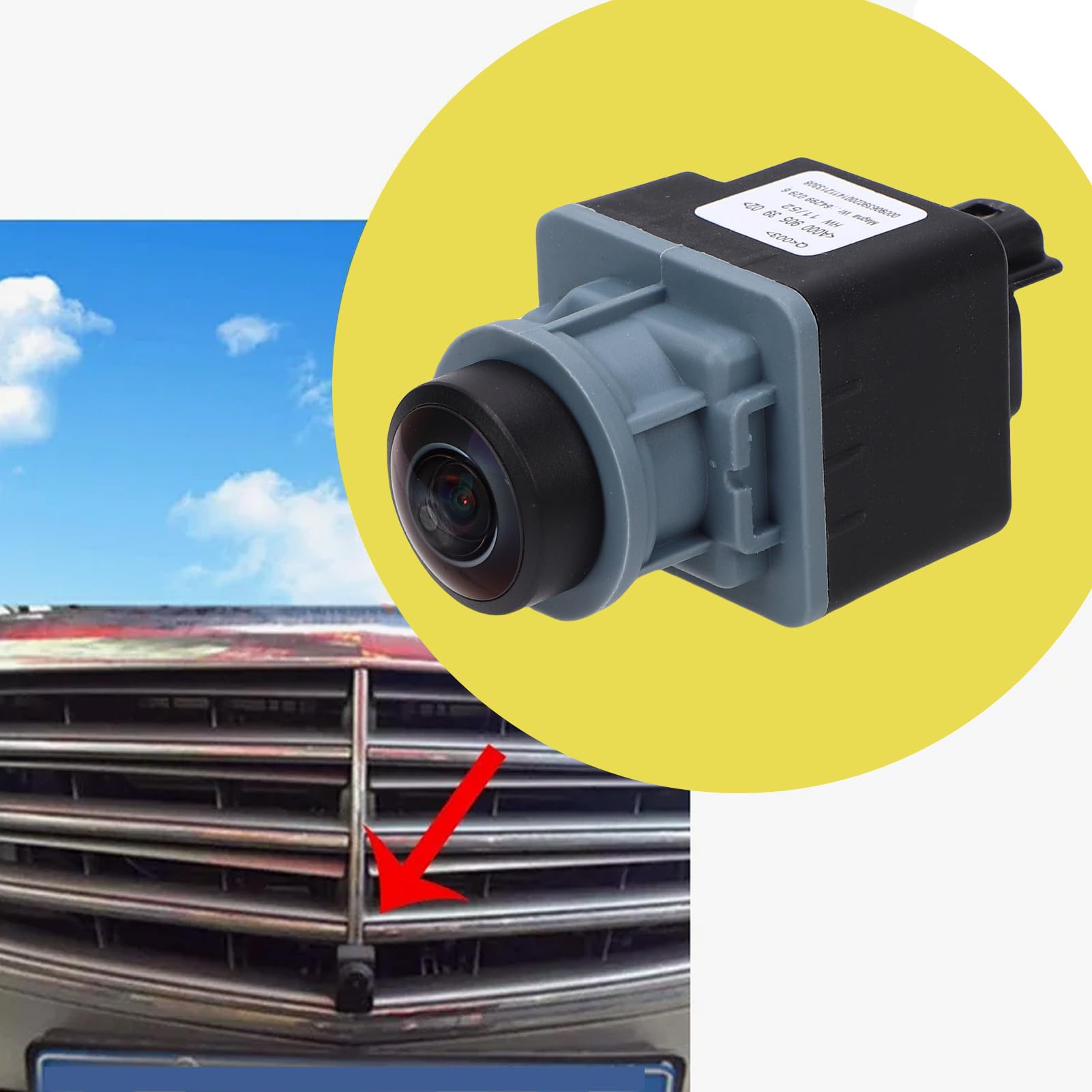 Dpofirs Telecamera Frontale per Auto per Classe E W212 Classe M W166 - Parte Essenziale del a 360 Gradi - per Proprietari di Veicoli