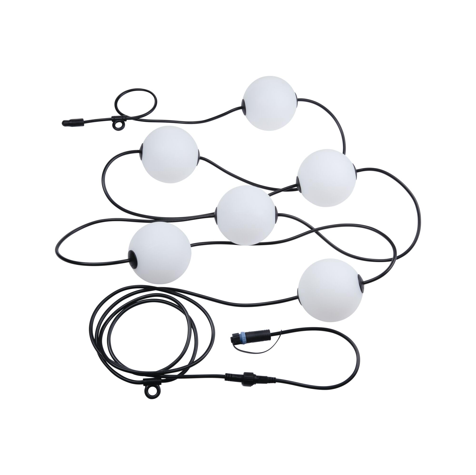Paulmann 94910 Plug & Shine LED Lichterkette Naima Basisset IP67 3000K 6x1W 5,88m Schwarz