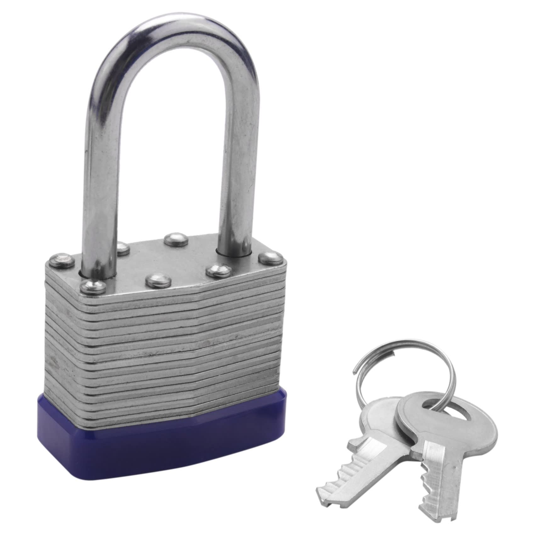 Littimoon 2 Pack Padlocks with Keys Shackle Padlocks Long Lock Heavy Duty Key Padlock Weatherproof Locks for Garden Shed Garage