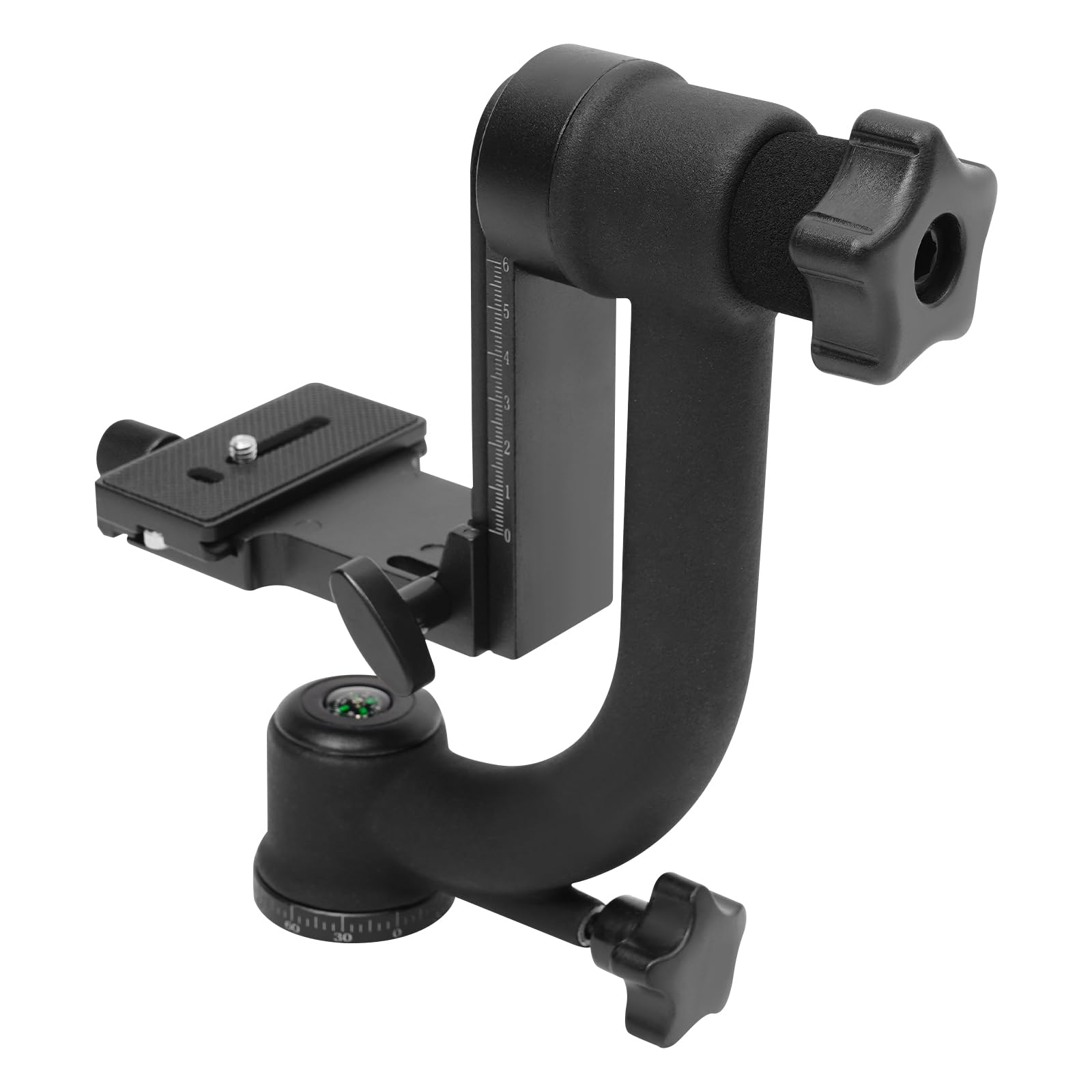 Treppiede Gimbal, testa panoramica a 360°, con attacco filettato da 1/4", per fotocamere DSLR, capacità di carico fino a 20 kg
