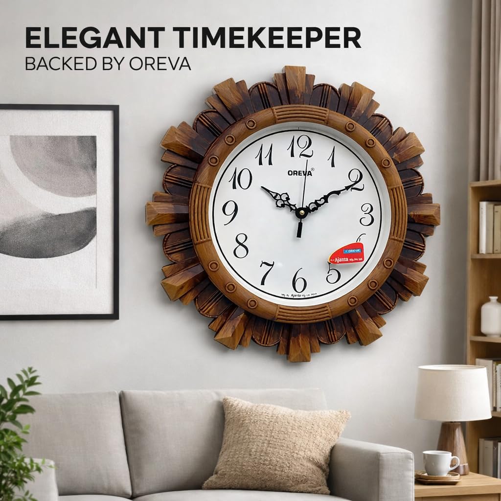 OKAYA 座卓 1200×900 オカヤ 木製 茶色 高級 Buy Oreva Plastic Wooden Look Designer Wall Clock (32 x 32 x 4 cm
