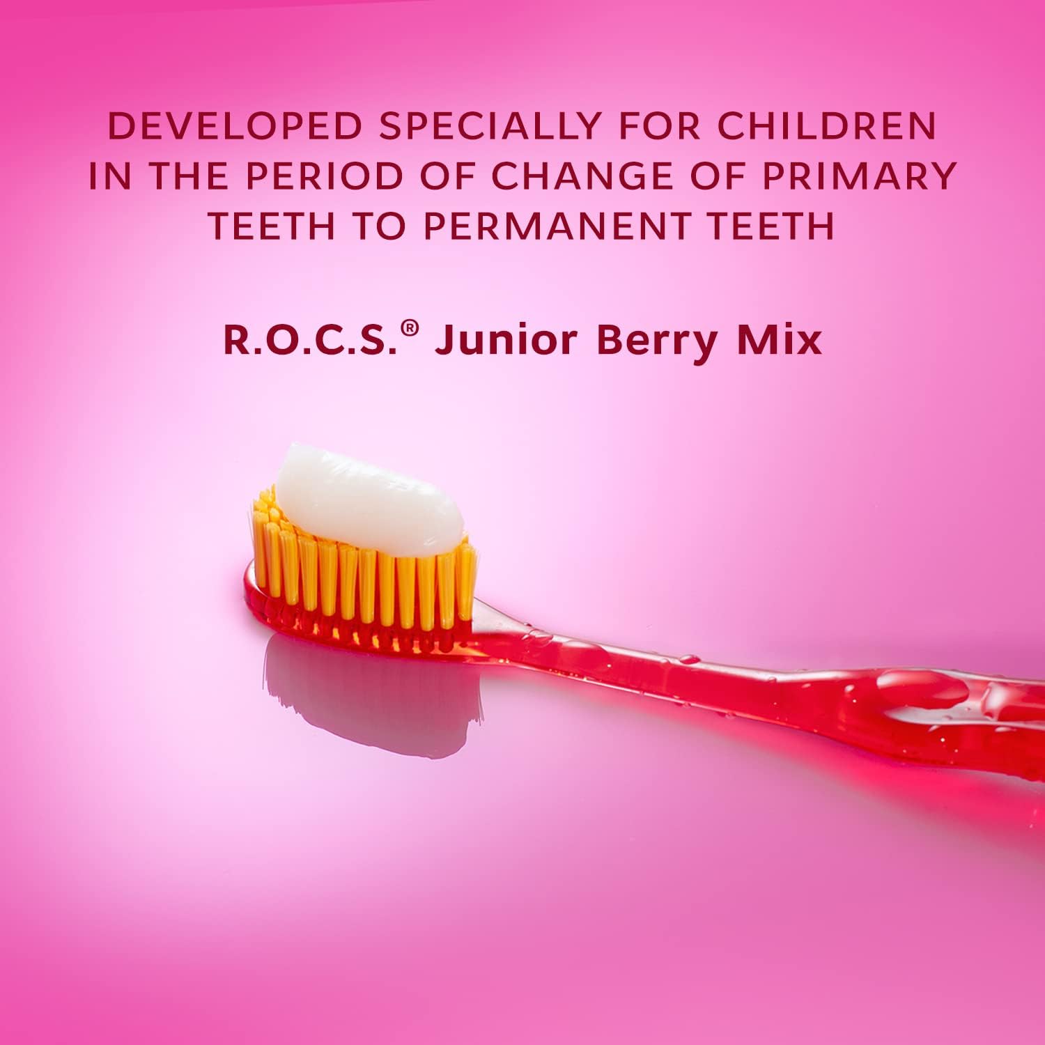 R.O.C.S. Junior Toothpaste - Enamel Whitening Teeth Gum Protection - for Kids 6-12 Years - Safe to Swallow - Natural, No Fluoride or Sulfates (Berry Mix, 1 Pack) image 3