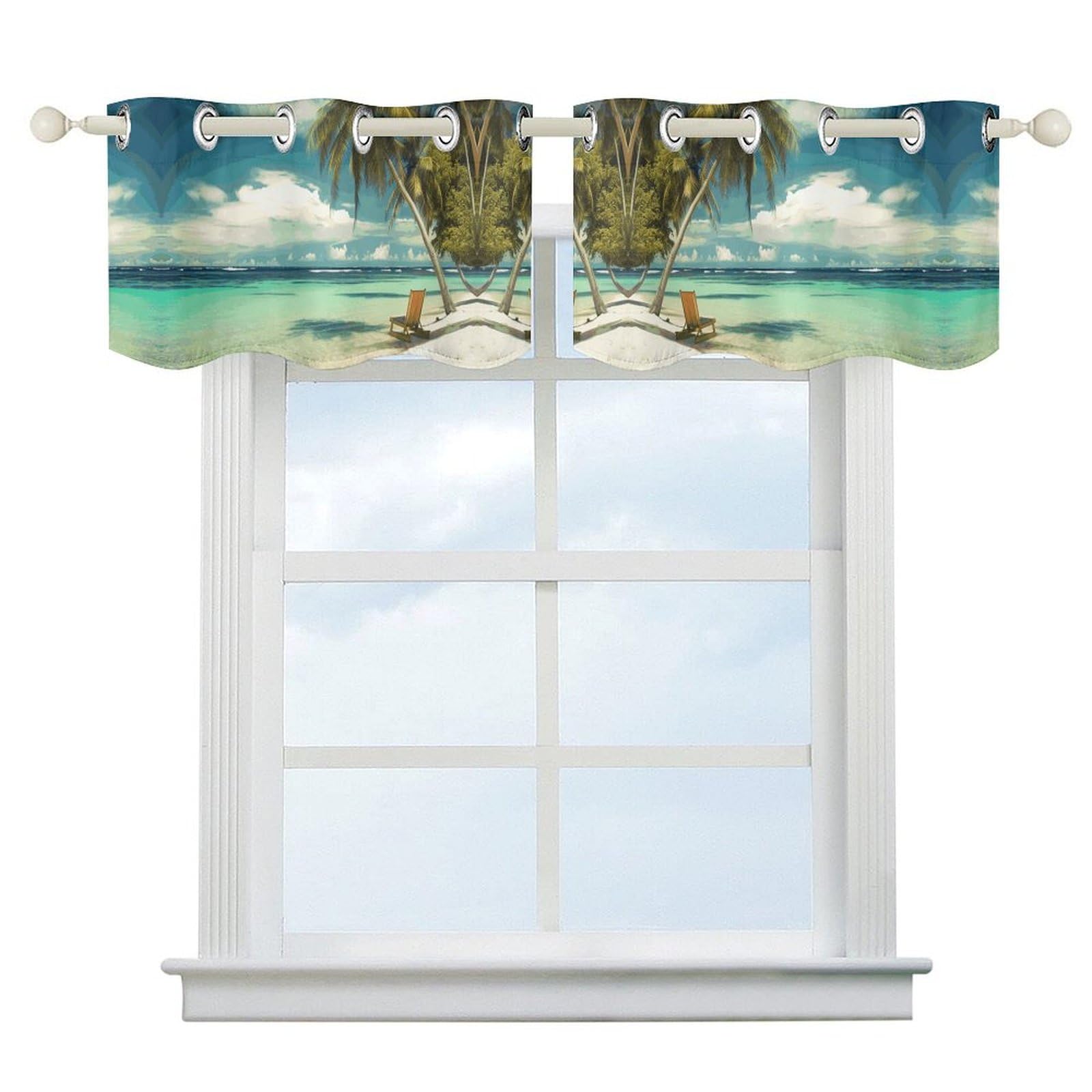 Cantonnière de cuisine tropicale pour tamiser la lumière de votre intérieur