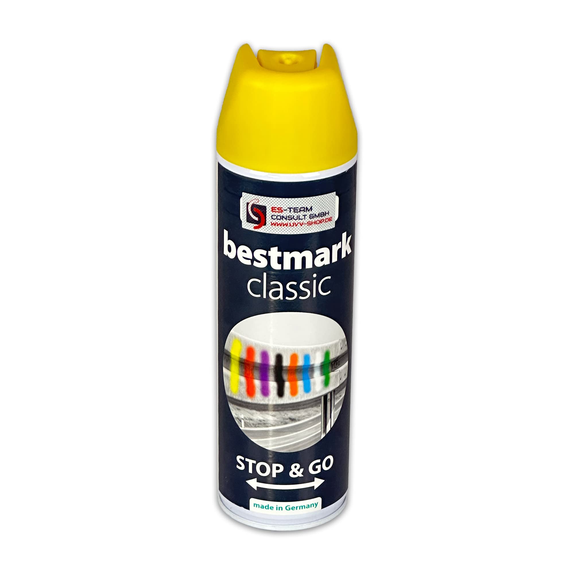 ColorLine UvV Bestmark Markierfarben 6 Dosen Fahrbahnmarkierung -gelb- exakte perfekte Bodenmarkierungen auf Ihren Parkplätzen und Betriebswegen (gelb)