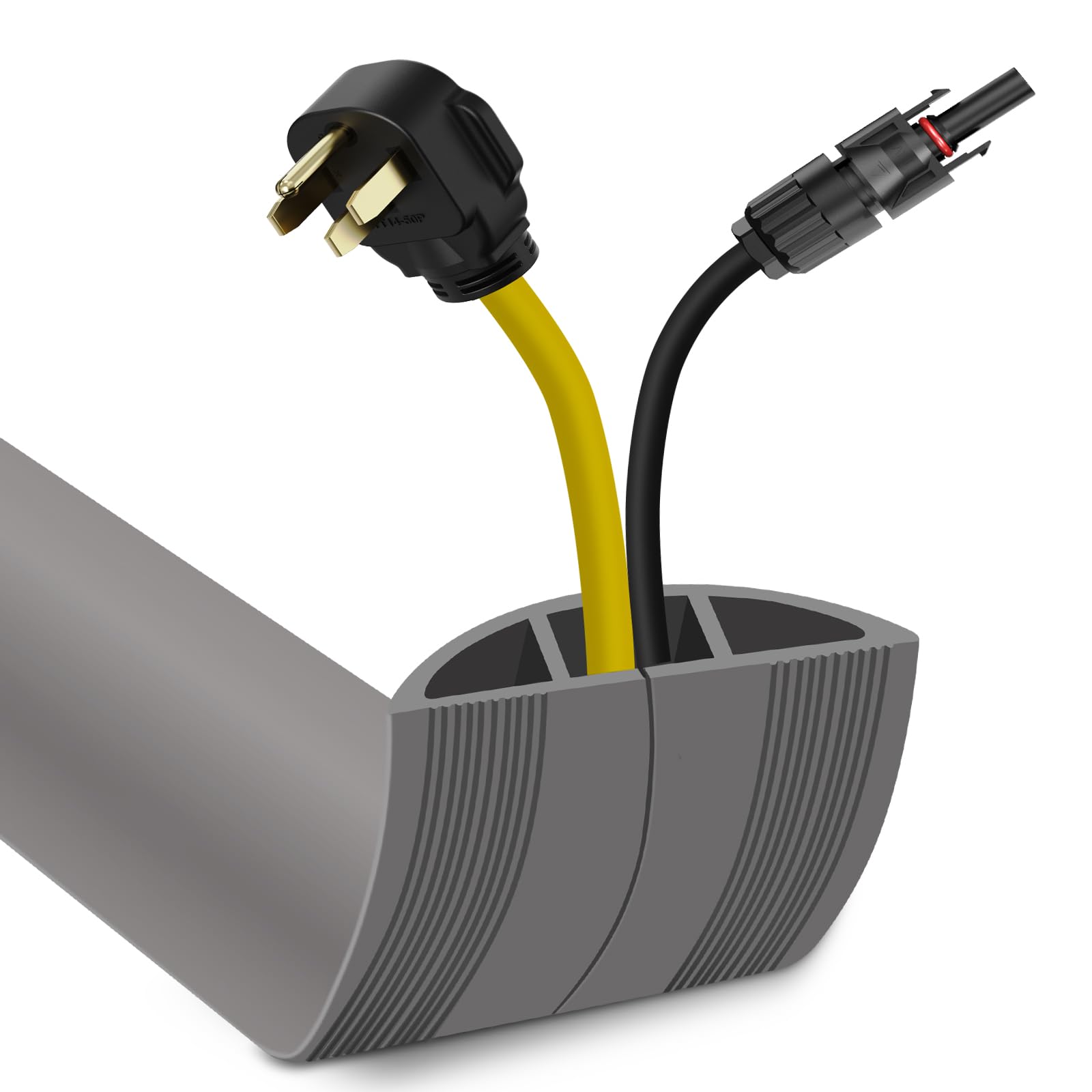 Floor Cable Cover 3 Meter Cable Covers for Wires Floor Protect Wires & Prevent Trip Hazards, Easy to Cut for Home, Office, School, Concerts, Cavity 15mm (W) x 8mm (H)
