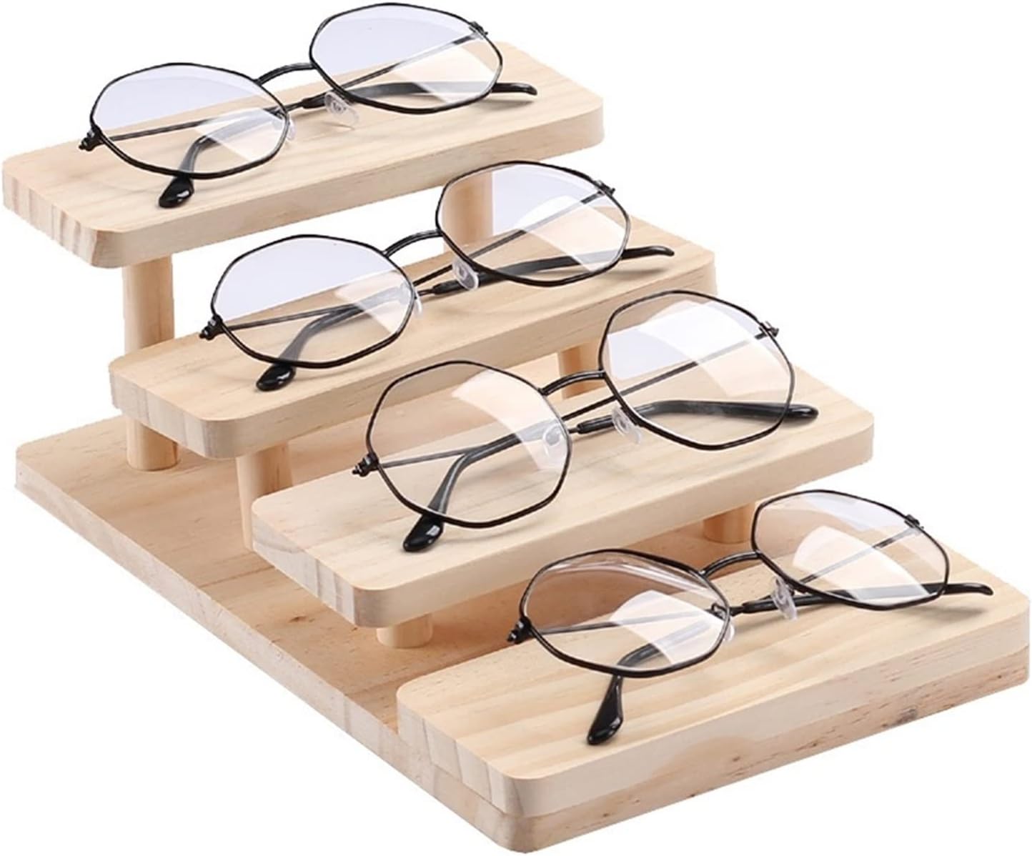 Eyeglass Storage Rack Sunglass Stand Glasses Display Jewelry Stand Bracelet Watch Display Stand Desktop Decoration Prop Eyeglass Organizer Display Rack (Size : 2 Layer) ()