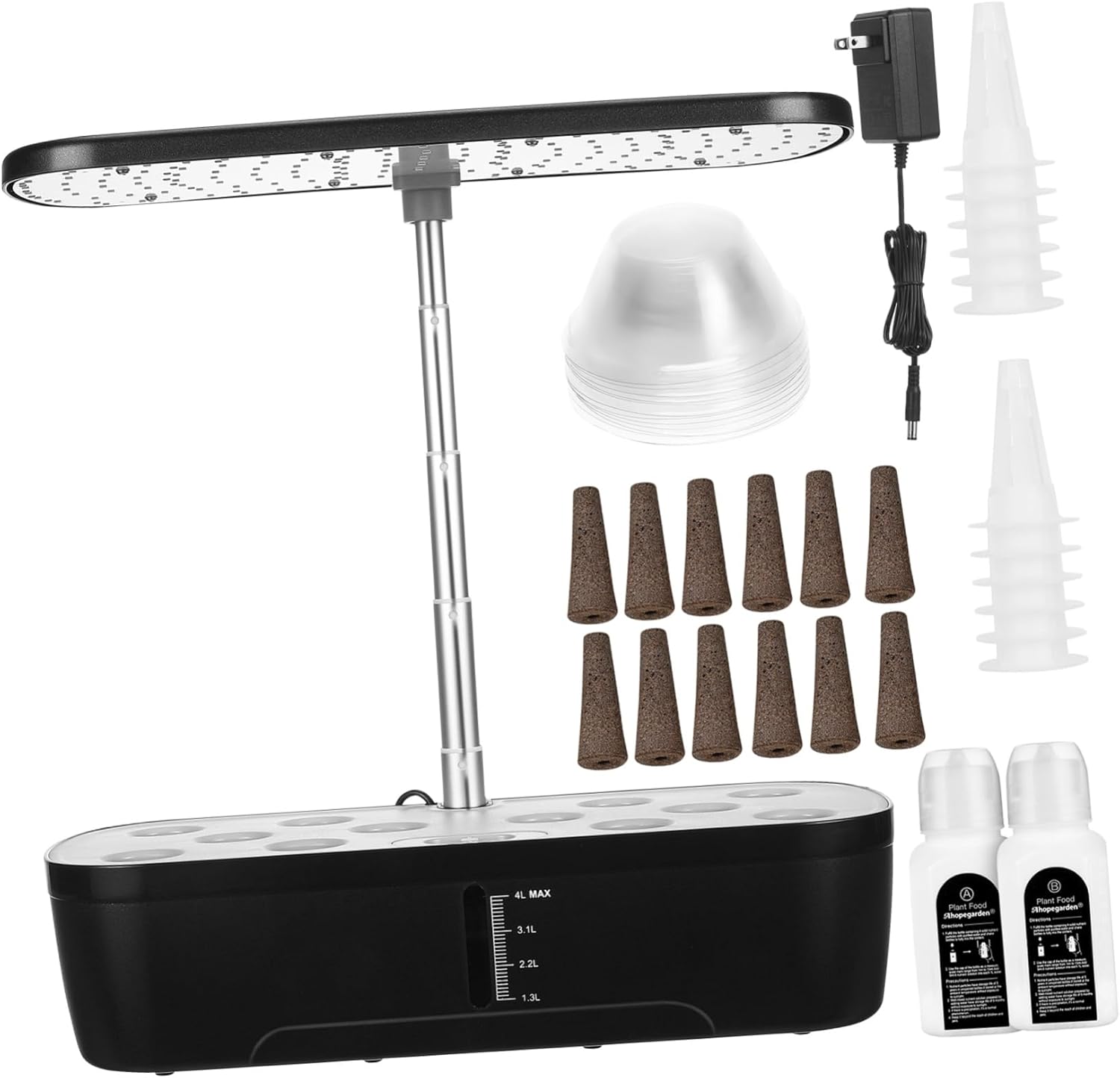 VANZACK 1Set Hydroponics Growing System Indoor Garden Kit with Intelligent Control Multi Porous Design Space Saving for Home Use Includes Supplementary Light for Healthy Plant Growth