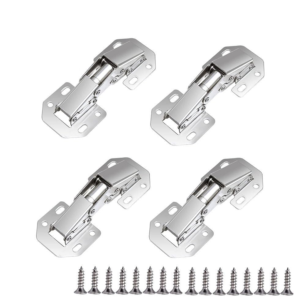 Nvsfzgiyg 4 Inches2pcs No Punch Hinges Easy Installation Cabinet For Bookcases For Kitchen Doors For Wine Cabinets 2Pcs