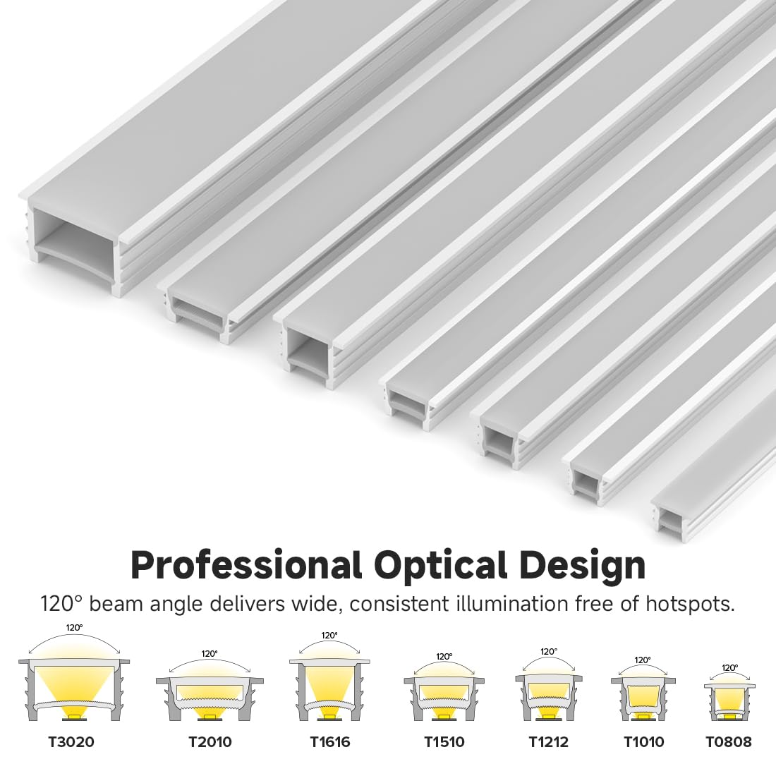 FCOB T1212 3M Neon Silikon Profile Milchweiß Silikon Kanal 120°Flexibel Auflichtbeleuchtung für ≤10mm COB SMD LED Streifen(Nicht inhalt LED Streifen)