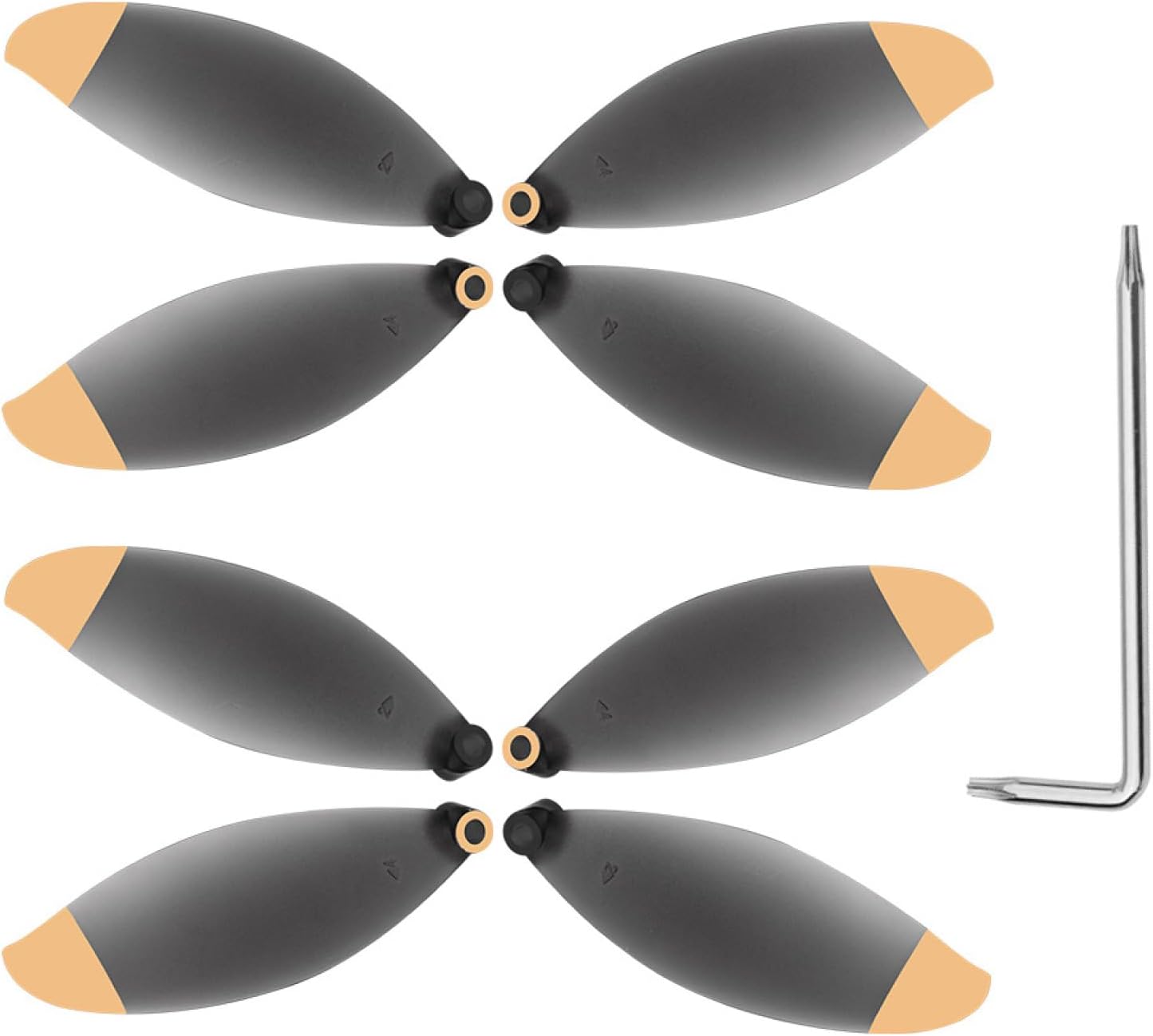 ZEZEFUFU Gold 4 Pairs Quick Release Propellers Drone Blades Spare Parts for Parrot Anafi Drone CCW/CW Propeller Blades Props