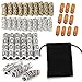 PIAOPIAONIU 57 Pcs/Kit Norse Vikings Beads Hair Tube Beads Dreadlocks for Beards Hair Paracord Pendants & Bracelets DIY