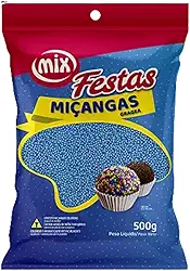 Confeito Miçanga Granulado Brigadeiro, Doces, Confeitaria Várias Cores 500g (Azul)