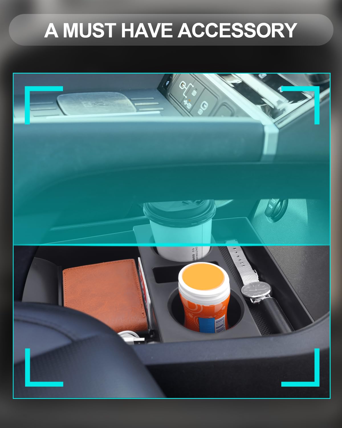 Buy LFOTPP 2023 Santa Fe Center Console Organizer 2021 2022 2023 H*yundai Santa Fe TM Center Console Organizer Tray Accessories With C