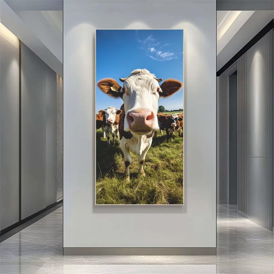 Broderie peinture pour décoration murale haut de gamme modèle vache 5D