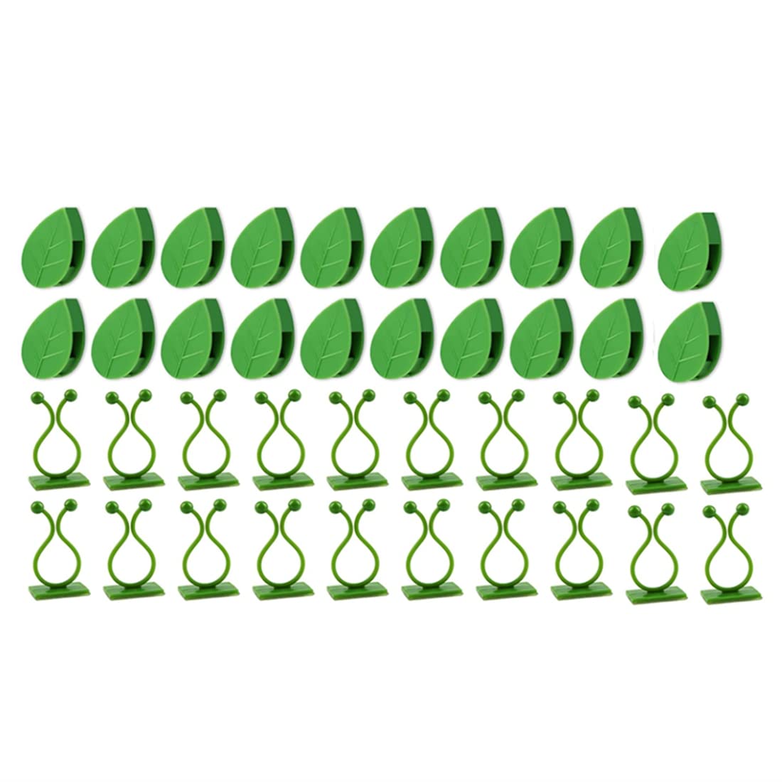 Pomoflexi 80Pcs Plant Climbing Wall Fixture Clips Plant Fixer Vines Garden Green Leaf Plant Wall Clips Vines Holder for Wall Decor