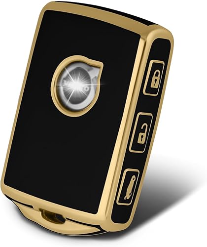 Funda para llavero Volvo con 4 botones laterales, funda de TPU inteligente compatible con Volvo XC40 XC60 XC90 S90 XC60 XC60 XC90 XC40 S90 V90