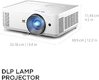 Vista 2 de ViewSonic PA503HD Proyector de 4000 lúmenes de alta luminosidad con zoom óptico 1.1x, USB y entradas HDMI para el hogar y la oficina