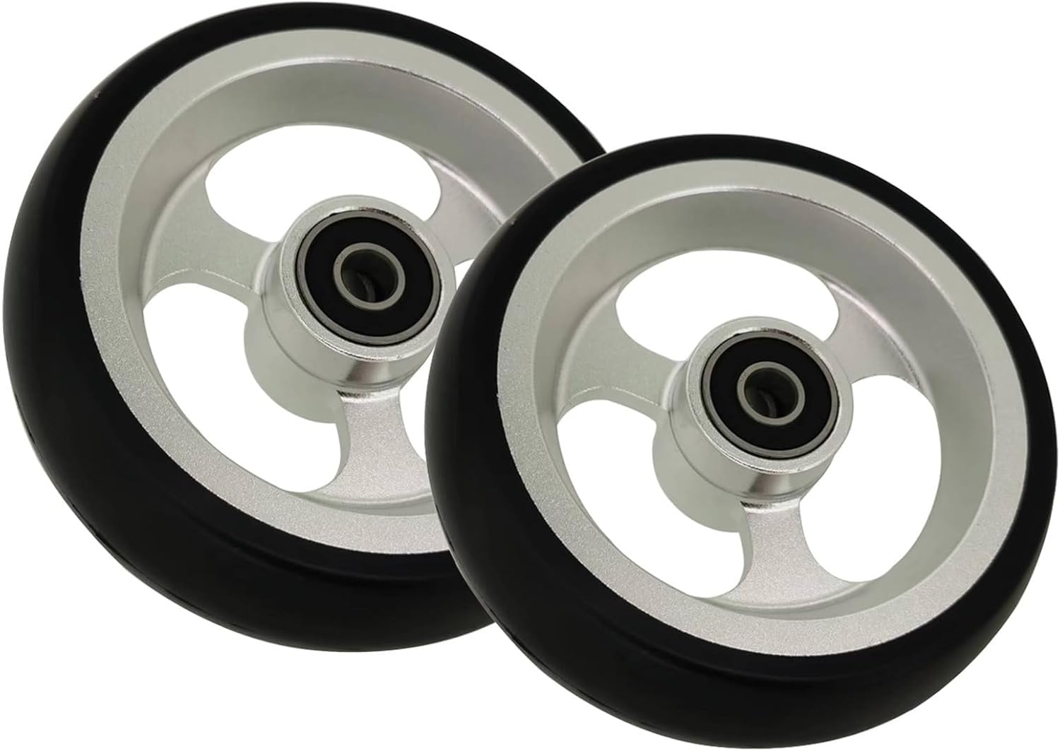 Par De Ruedas Delanteras Repuesto For Silla Deportiva, Poliuretano Macizo 4 Pulgadas(100mm(4in))