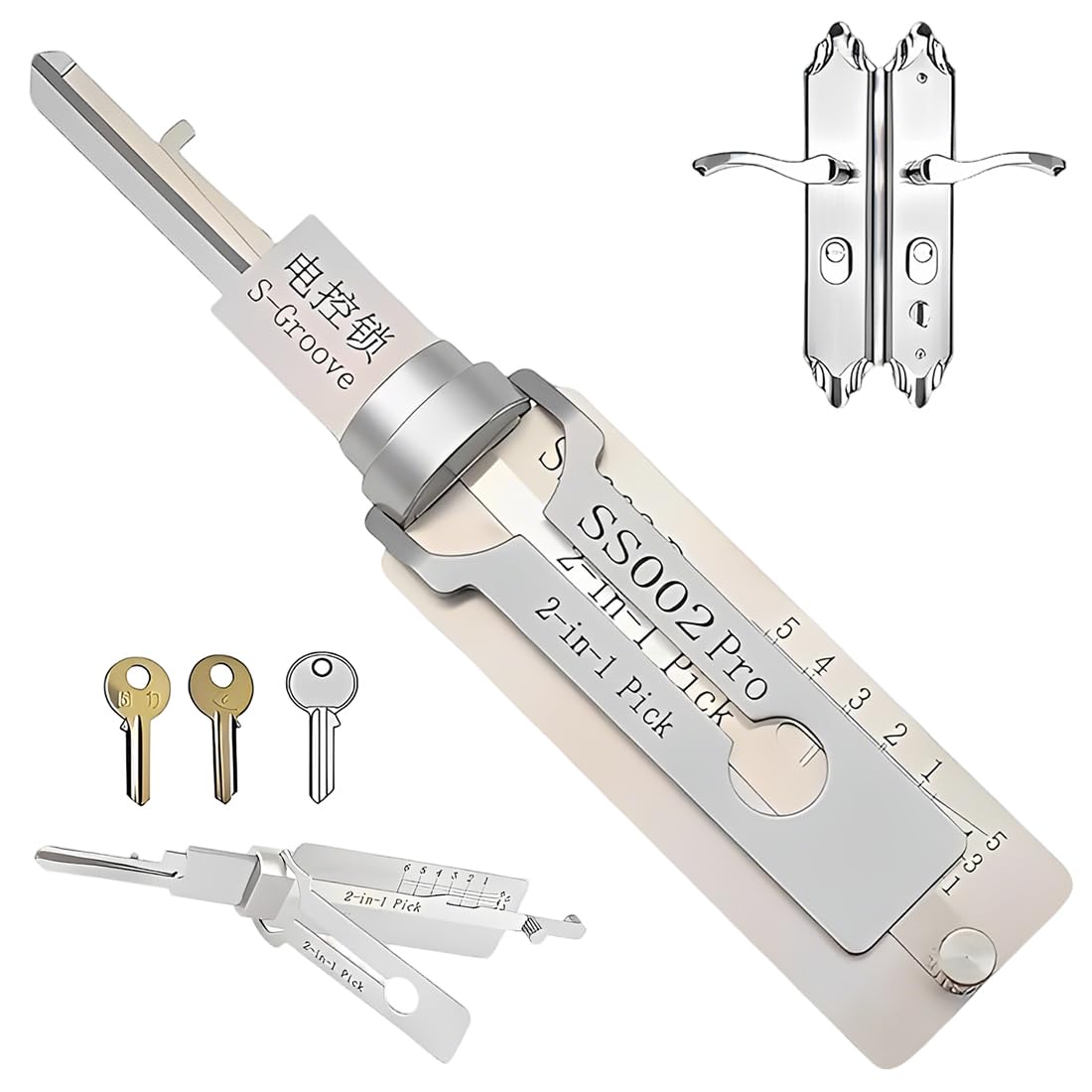 Lock Picking kit Opener Tool, Gadgets for Men,Professional Lock Opener Tool for Beginners and Locksmiths(S002 PRO)