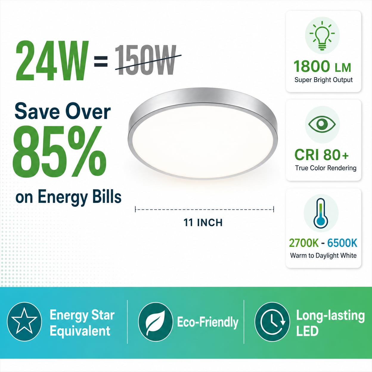 Plafonnier LED 24W Bluetooth Haut-Parleur 2000 Lumens Ø30cm Dimmable avec Télécommande