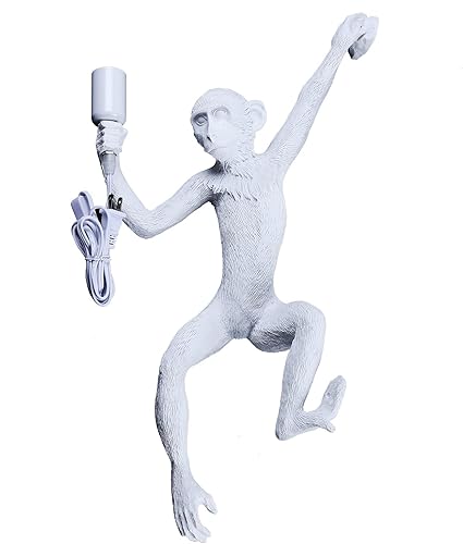 Miniatura 7 de Lámpara de pared vintage de resina con cuerda de cáñamo de mono, lámpara de pared industrial retro Edison E27 para comedor, sala de estar,