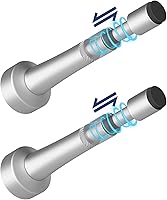 Vista 10 de Tope de puerta ajustable, tope de puerta de aluminio de 3.07 a 4.45 pulgadas para parte inferior de la puerta, tope de puerta negro mate para pared