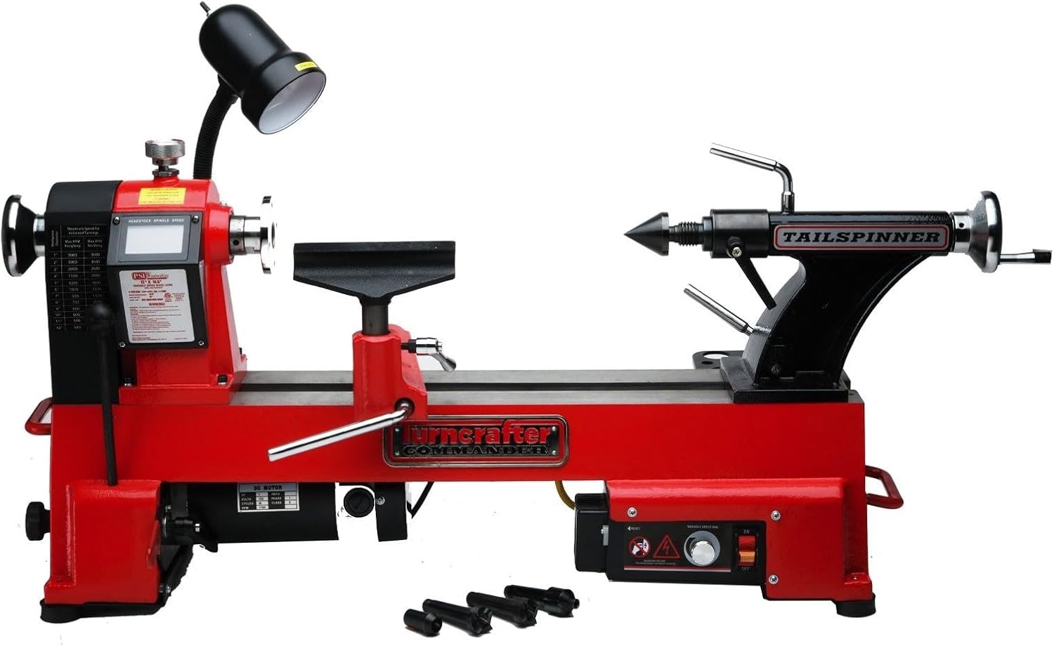 PSI Woodworking TCLT10VS Turncrafter Commander Tailspinner 10" Variable Speed Midi Lathe