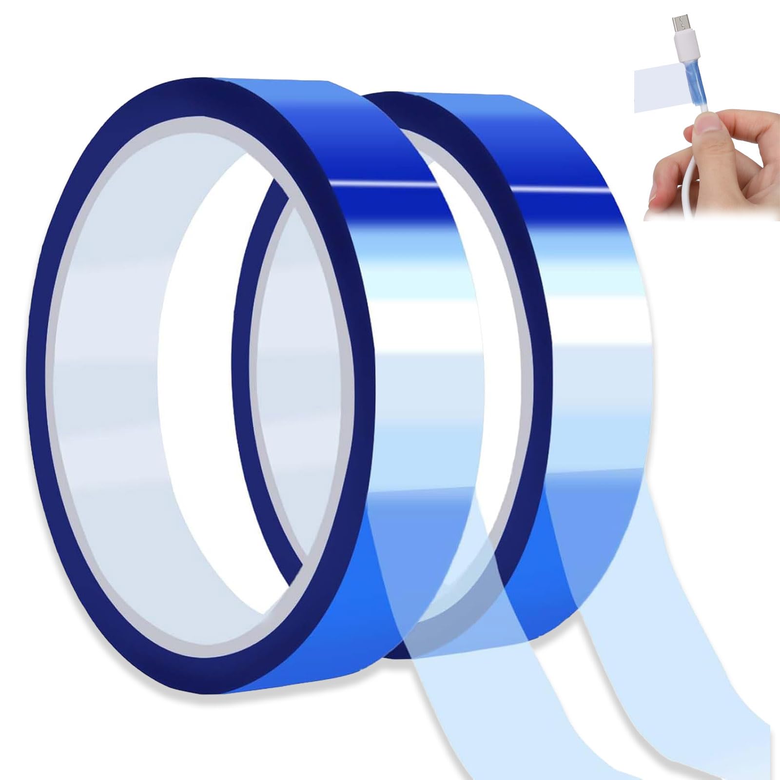 Nastro Adesivo Resistente Al Calore - 2 Rotoli Blu 2cm X 33m, Per Sublimazione E Lavori Termici - Foto 10