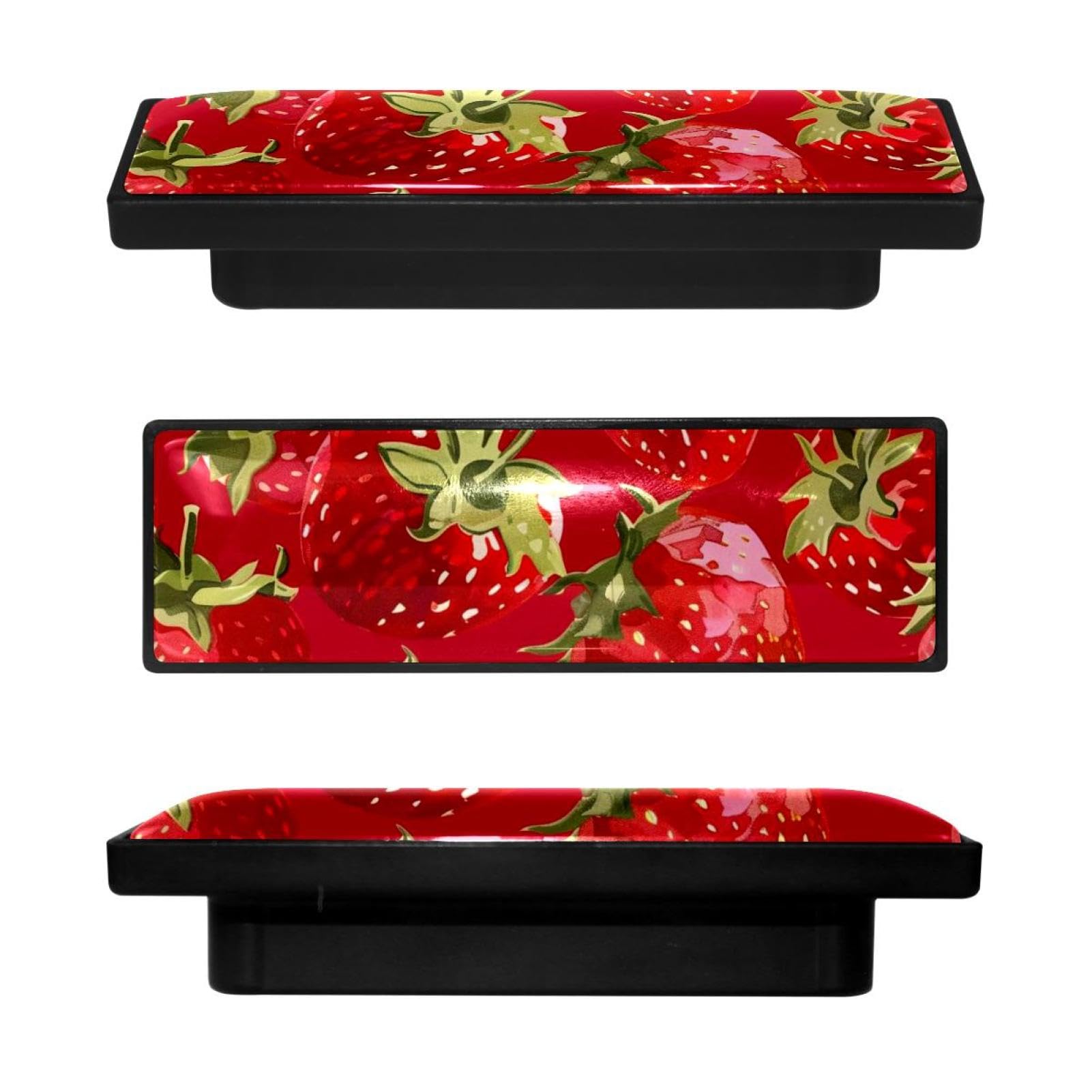 Boutons de placard fraises rouges pour décorer une commode de chambre