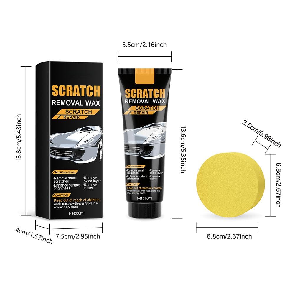 Car Scratch Remover and T-Cut Paint Repair Kit, Professional Auto Scratch Remover for Deep Scratches and Swirl Marks, Universal Car Wax Scratches Remover — view 7